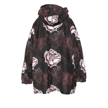 Load image into Gallery viewer, Rolla Bulldog Smoke Kid's Sherpa Fleece Hoodie Blanket