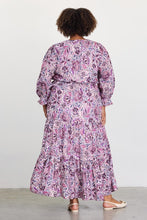 Load image into Gallery viewer, LS Jacquard Floral Maxi- Purple