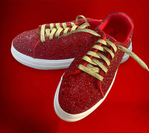 Bedazzle Sneaker -Red