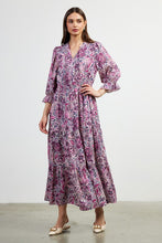Load image into Gallery viewer, LS Jacquard Floral Maxi- Purple