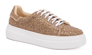 Bedazzle Sneaker -Gold
