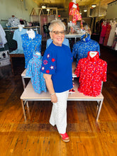 Load image into Gallery viewer, Patriotic Princess Embroidered Shirt- Blue