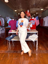 Load image into Gallery viewer, Patriotic Tommy Bear Waffle Shirt- White