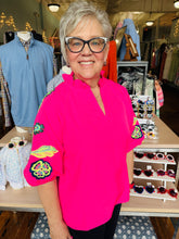 Load image into Gallery viewer, Daphne Embroidered Blouse -Pink