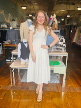 Load image into Gallery viewer, Curvy Gal Smocked Ruffle Sleeve Maxi-Ivory
