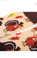 Load image into Gallery viewer, Men's Thanksgiving Turkey Novelty Socks