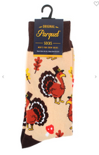 Load image into Gallery viewer, Men's Thanksgiving Turkey Novelty Socks