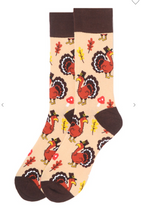Load image into Gallery viewer, Men's Thanksgiving Turkey Novelty Socks