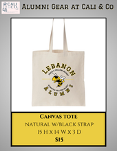 Load image into Gallery viewer, Lebanon Alumni Canvas Tote 🐝PRE-ORDER🐝