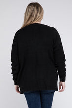 Load image into Gallery viewer, Plus Low Gauge Waffle Open Cardigan Sweater