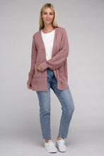 Load image into Gallery viewer, Low Gauge Waffle Open Cardigan Sweater