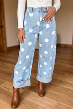 Load image into Gallery viewer, Pre-Order Large Polka Dot Lt Wash Jean