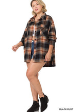 Load image into Gallery viewer, Plus Oversized Yarn Dyed Plaid Shacket