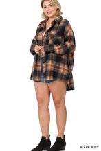 Load image into Gallery viewer, Plus Oversized Yarn Dyed Plaid Shacket