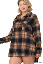 Load image into Gallery viewer, Plus Oversized Yarn Dyed Plaid Shacket