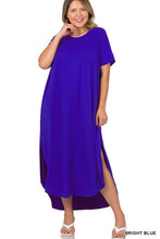 Load image into Gallery viewer, Plus Brushed DTY Short Sleeve Maxi Dress