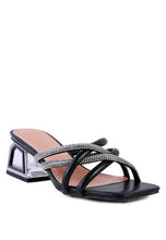 Load image into Gallery viewer, PARISIAN CUT OUT HEEL DIAMANTE SANDALS