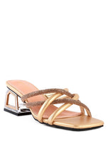 Load image into Gallery viewer, PARISIAN CUT OUT HEEL DIAMANTE SANDALS