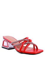 Load image into Gallery viewer, PARISIAN CUT OUT HEEL DIAMANTE SANDALS