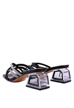 Load image into Gallery viewer, PARISIAN CUT OUT HEEL DIAMANTE SANDALS