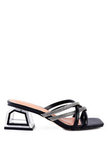 Load image into Gallery viewer, PARISIAN CUT OUT HEEL DIAMANTE SANDALS