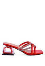 Load image into Gallery viewer, PARISIAN CUT OUT HEEL DIAMANTE SANDALS