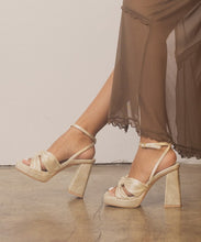 Load image into Gallery viewer, OASIS SOCIETY Zoey - Knotted Band Platform Heels