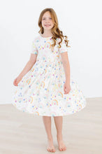 Load image into Gallery viewer, Water Color Rainbows SS Twirl Dress