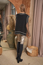 Load image into Gallery viewer, Solid V-Neck Sleeveless Pocket Detail Sweater