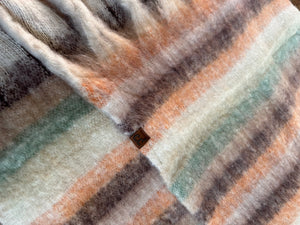 Tan,Brown, Black Ombre Stripe Scarf