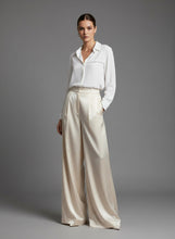 Load image into Gallery viewer, Vneck Rhinestone Blouse- Off White