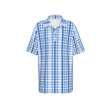 Load image into Gallery viewer, Boys Spirit Polo - Blue and White Plaid