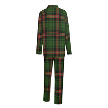 Load image into Gallery viewer, Christma Plaid Black Unisex Imitation Silk Shirt Suit