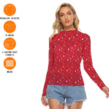 Load image into Gallery viewer, STL Red Micro Women's Mesh T-shirt