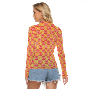 Football Check Women's Mesh Top
