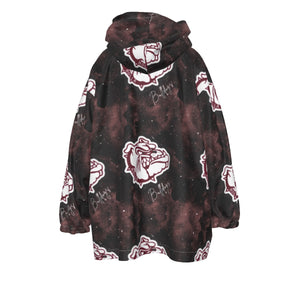 Rolla Bulldog Smoke Kid's Sherpa Fleece Hoodie Blanket