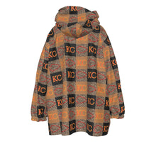 Load image into Gallery viewer, KC Leopard Check “Kid&#39;s” Sherpa Fleece Hoodie Blanket