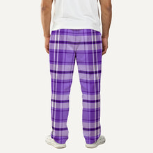 Load image into Gallery viewer, Purple Plaid Men&#39;s Pajama Pants