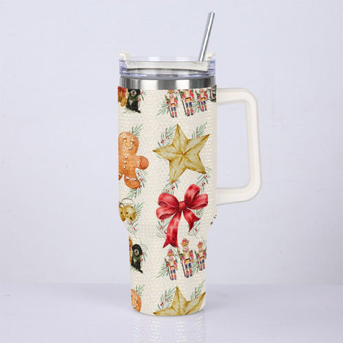 40oz Diamond Cup With Stainless Steel Straw