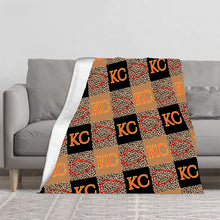 Load image into Gallery viewer, KC Leopard Check Blanket -