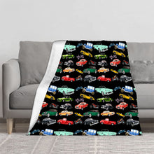 Load image into Gallery viewer, Cars Multi Black Blanket