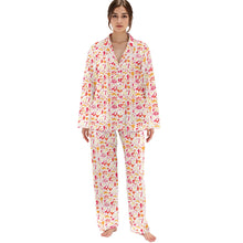 Load image into Gallery viewer, Kc Micro Women&#39;s Long Sleeve Pajama Set With White Contrast Piping