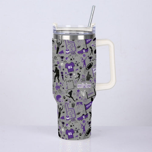 40oz Diamond Cup With Stainless Steel Straw