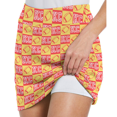 Football Check Ladies Mesh Skort