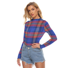 Load image into Gallery viewer, Blue Plaid Women's Mesh T-shirt