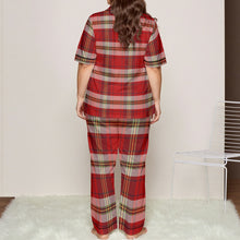 Load image into Gallery viewer, Christmas Plaid Women&#39;s Trousers Pajamas Set
