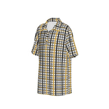 Load image into Gallery viewer, Boys Spirit Polo - Black and Gold Plaid