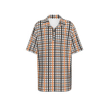 Load image into Gallery viewer, Boys Spirit Polo - Black and Orange Plaid