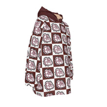 Load image into Gallery viewer, Rolla Bulldog Check Kid&#39;s Sherpa Fleece Hoodie Blanket