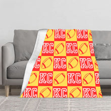 Load image into Gallery viewer, Kc Football Check Blanket